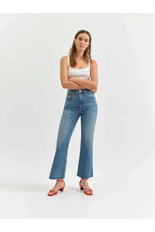  SOHO-RAWCUT HIGH RISE ANKLE FLARE