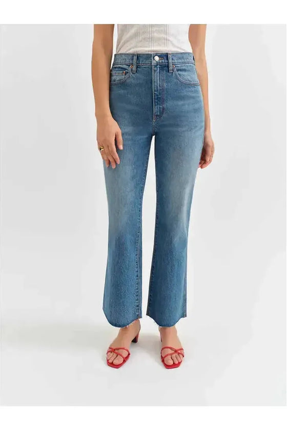 SOHO-RAWCUT HIGH RISE ANKLE FLARE