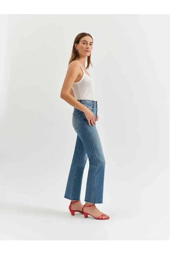 SOHO-RAWCUT HIGH RISE ANKLE FLARE