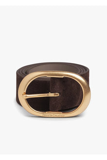  Suede Jean Belt Chocolate