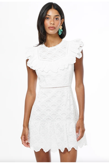  nisha mini dress cute ruffle white dress